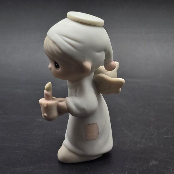 Precious Moments Boy Angel Figurine 1984 Oh Worship The Lord - Picture 3 of 5